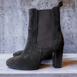 Gem’s Chelsea High Heel Boots Women’s Chocolate Brown Suede Size 40 US 9.5